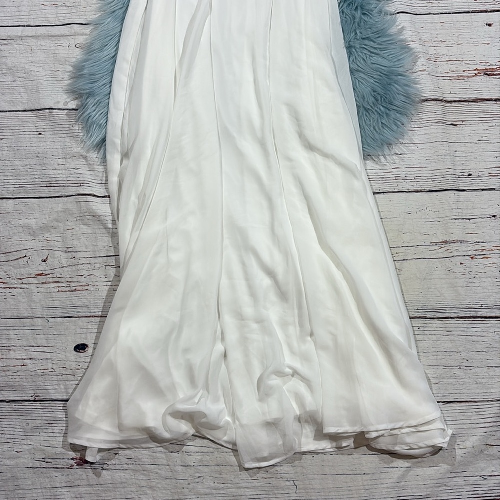 NWT Lulus Talk About Divine White Long Sleeve Backless Maxi Dress - Picture 9 of 11